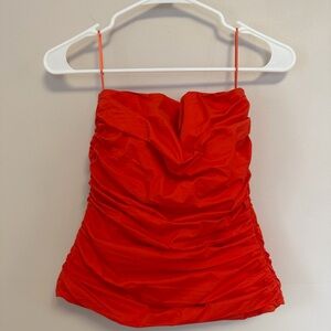 Anna Quan Effy Corset Structured Off Shoulder Ruched Top NWT